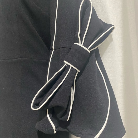 Preston & York Black long sleeve Bow Dress Size 6 - Picture 4 of 9
